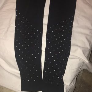 PINK Victoria's Secret Pants & Jumpsuits - Size Med black bling leggings GUC PINK Victoria's Secret Pants & Jumpsuits - Size Med black bling leggings GUC